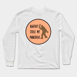 Bigfoot Stole My Pancreas Tangerine Long Sleeve T-Shirt